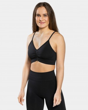 Black Women's Teveo Focus Bras | 7841-NPYHV