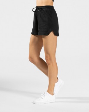 Black Women's Teveo Lounge Shorts | 9642-MCGOZ