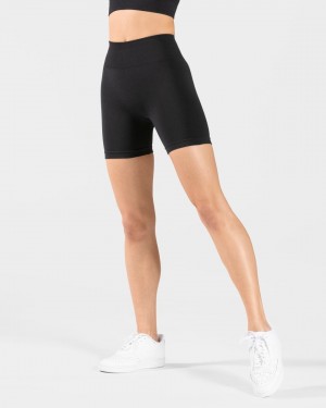 Black Women's Teveo Timeless Scrunch Shorts | 6953-IJRNW