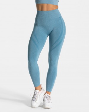 Blue Women's Teveo Evolution V2 Leggings | 0146-SAZJW