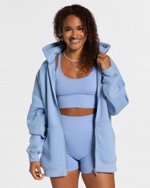 Blue Women's Teveo Statement Oversized Jackets | 8124-MYIUR