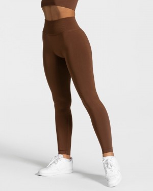 Brown Women's Teveo Sensation Leggings | 3945-KLTAX