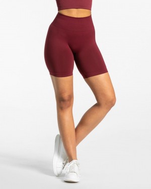 Burgundy Red Women's Teveo Classy Shorts | 8249-RAFZJ