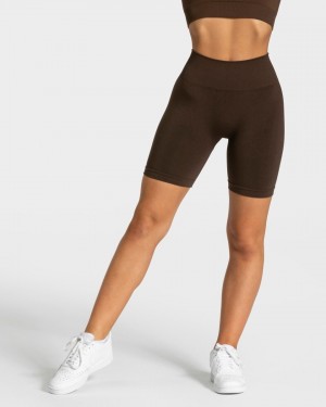 Dark Brown Women's Teveo Classy Shorts | 7940-MQWEC