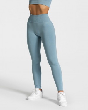 Grey Blue Women's Teveo Sensation Leggings | 2843-VUXRN