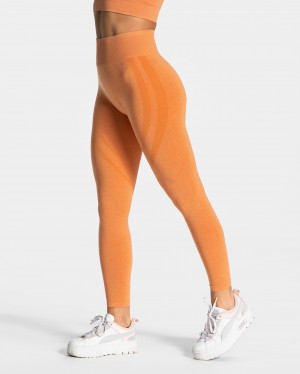 Orange Women's Teveo Evolution V2 Leggings | 2439-DYMFR