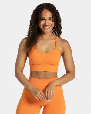 Orange Women's Teveo Timeless Scrunch Bras | 7564-SKWZU