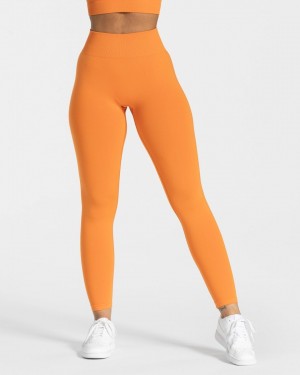 Orange Women's Teveo Timeless Scrunch Leggings | 1269-PHIKS