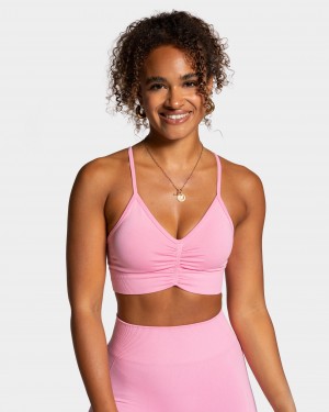 Pink Women's Teveo Focus Bras | 3798-JNMDU