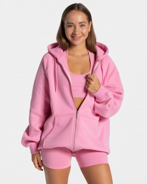 Pink Women's Teveo Statement Oversized Jackets | 8417-ZYQGV