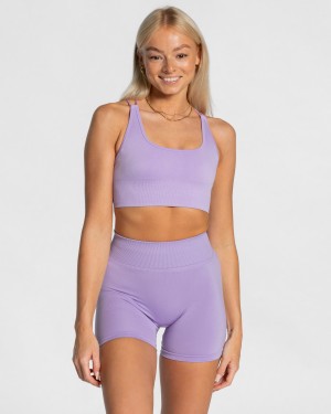 Purple Women's Teveo Everyday Backless Tops | 6804-RZIEJ