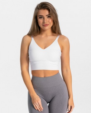 White Women's Teveo Essential Tops | 7609-APVXE