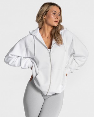 White Women's Teveo Statement Oversized Jackets | 7326-NUDVR