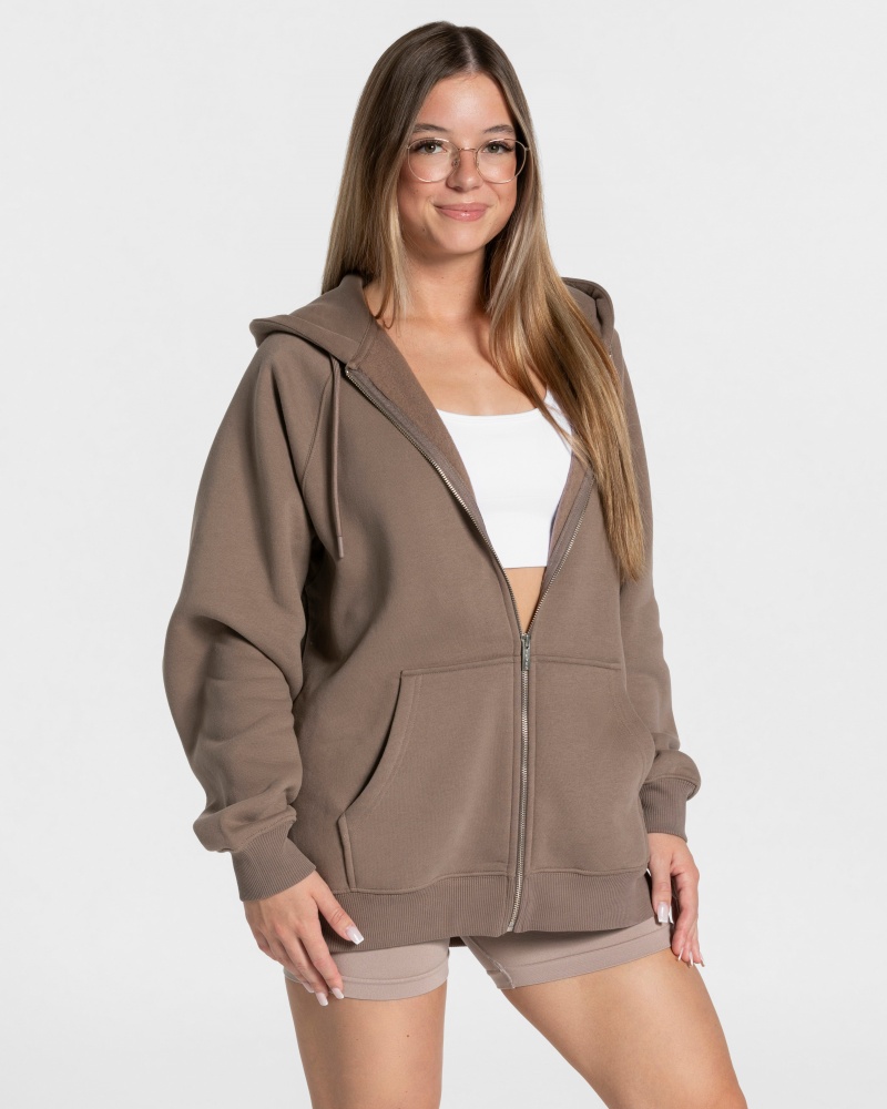 Beige Women's Teveo Candy Oversized Jackets | 9248-HUWFY