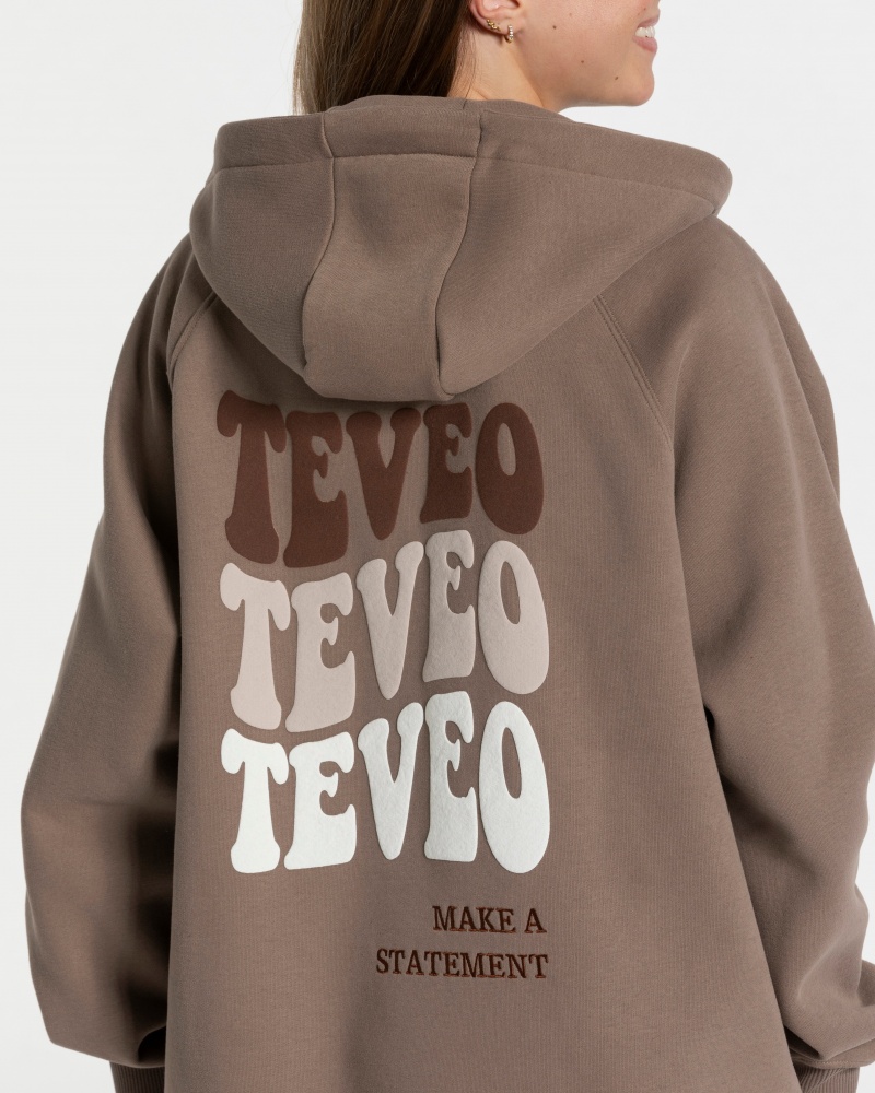 Beige Women's Teveo Candy Oversized Jackets | 9248-HUWFY