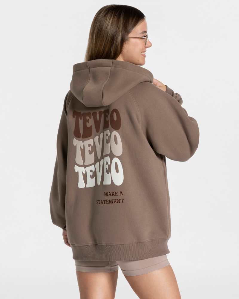 Beige Women\'s Teveo Candy Oversized Jackets | 9248-HUWFY