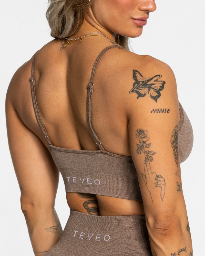 Beige Women's Teveo Evolution V2 Bras | 0495-UZGBL