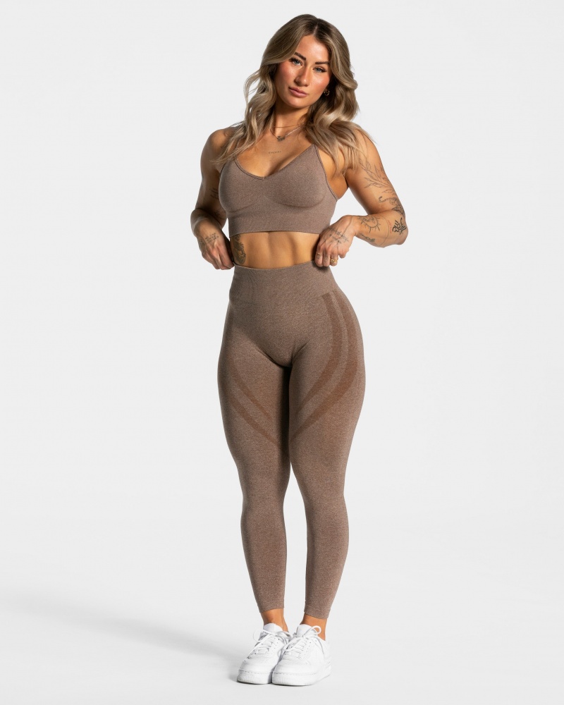 Beige Women's Teveo Evolution V2 Leggings | 6597-QVNJM