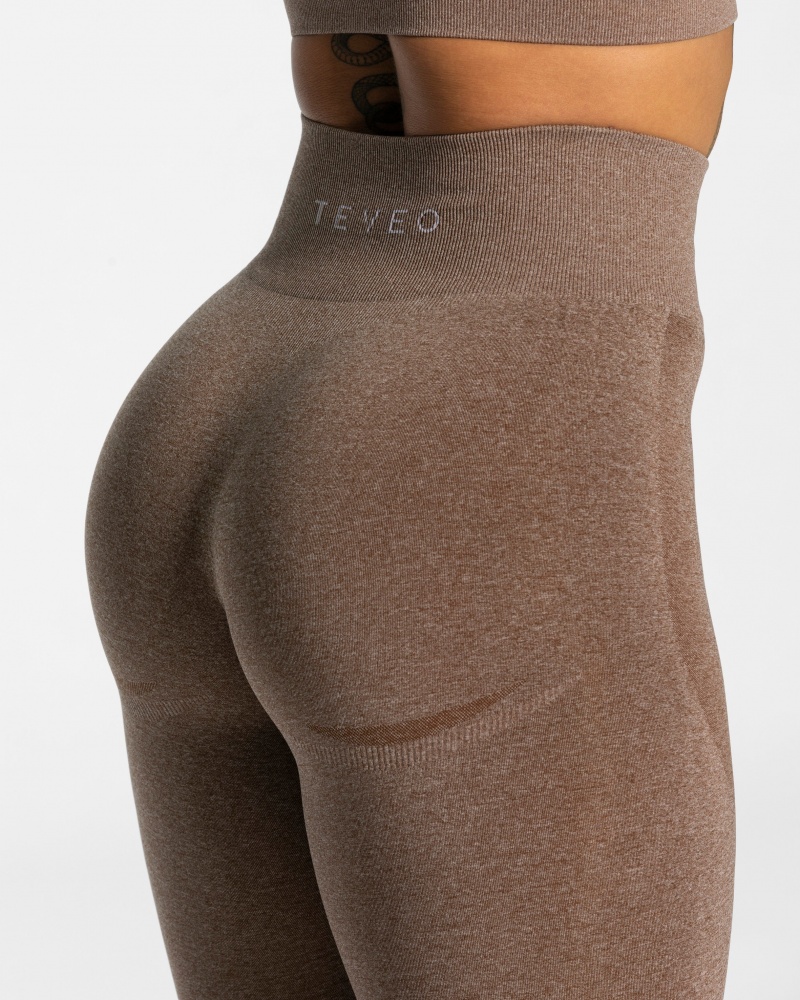 Beige Women's Teveo Evolution V2 Leggings | 6597-QVNJM