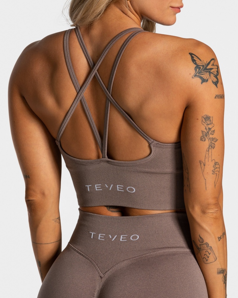 Beige Women's Teveo Statement Bras | 2649-TOMYV