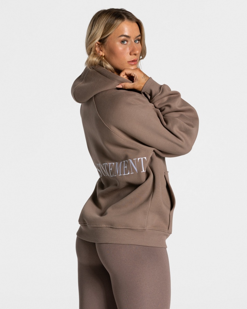 Beige Women's Teveo Statement Oversized Jackets | 4852-LZXHQ