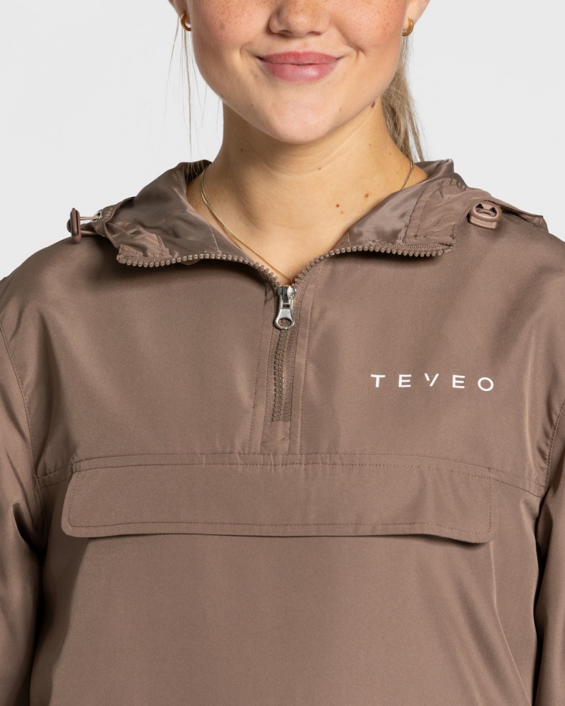 Beige Women's Teveo Statement Windbreaker | 1987-SLFRV