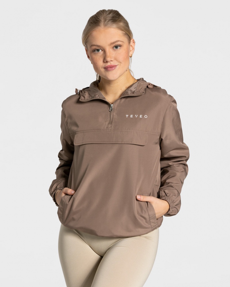 Beige Women\'s Teveo Statement Windbreaker | 1987-SLFRV