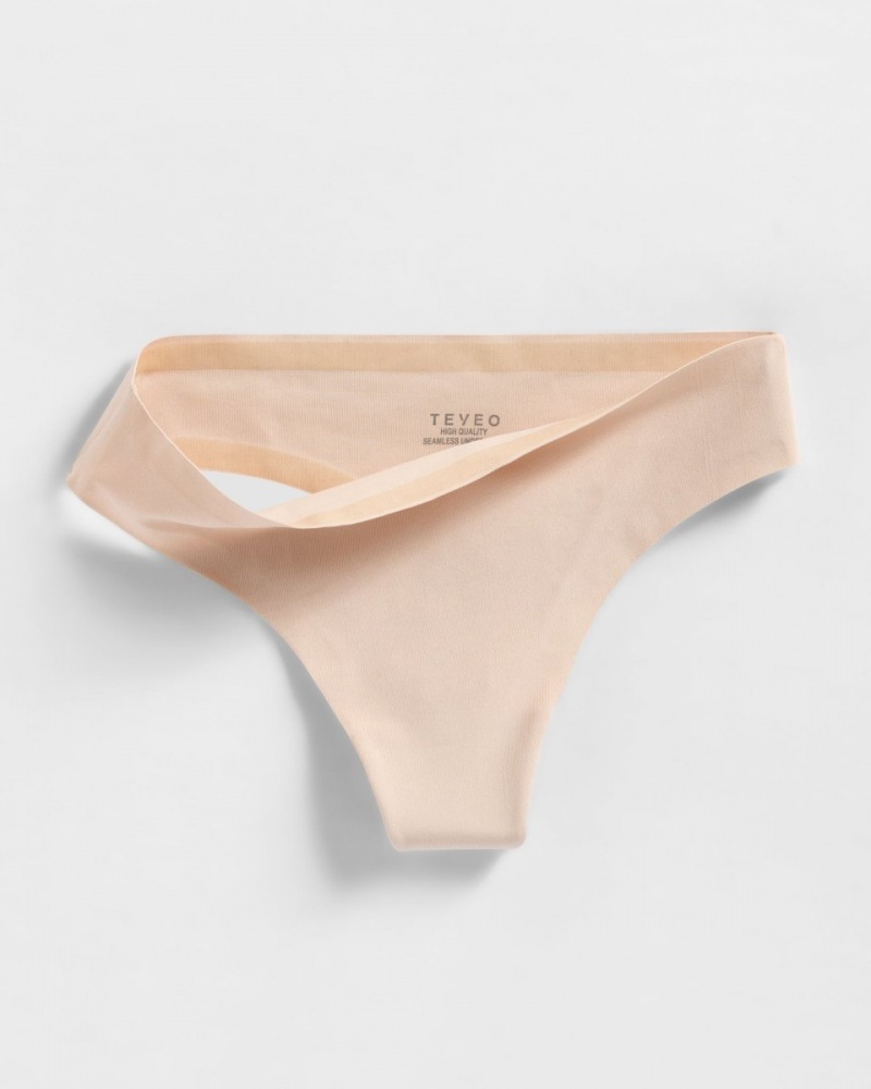 Beige Women's Teveo TEVEO Seamles Underwear | 4257-KERAL