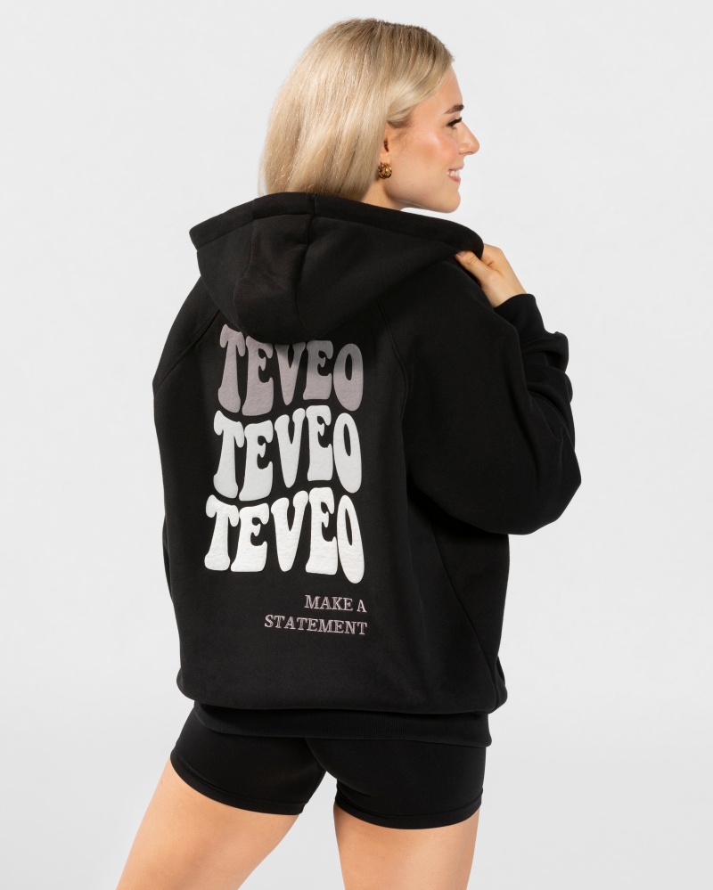 Black Women\'s Teveo Candy Oversized Jackets | 4687-QDYZG