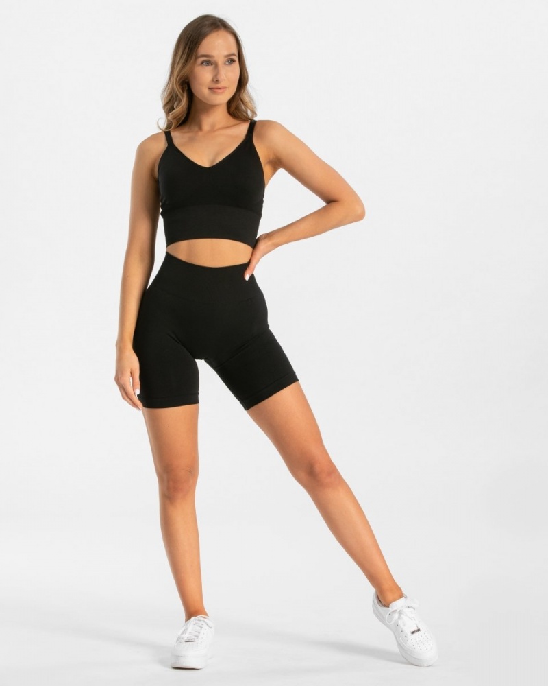 Black Women's Teveo Classy Shorts | 9456-DECKJ