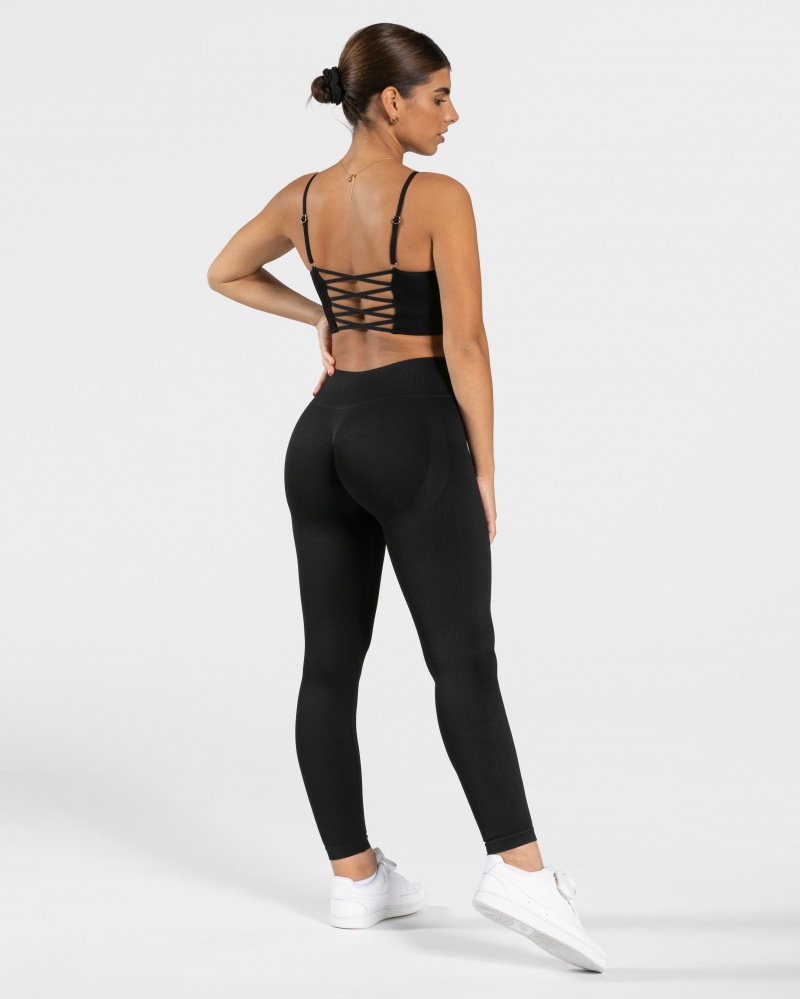 Black Women's Teveo Elegant Cross Tops | 8526-AXEQO