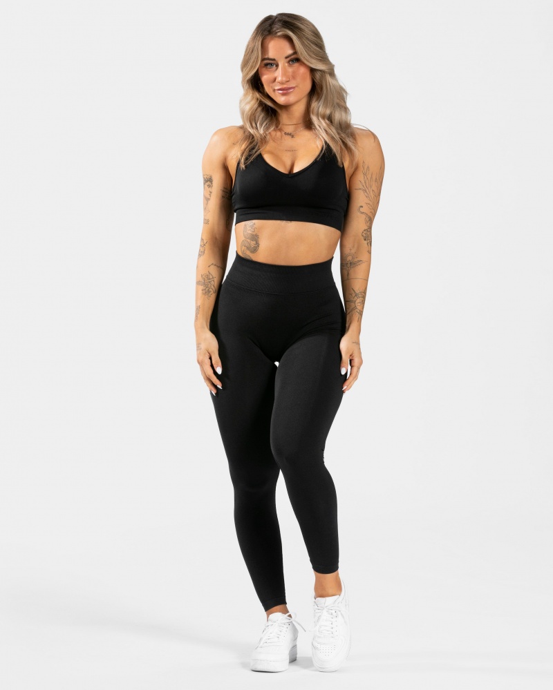 Black Women's Teveo Everyday Support Bras | 7438-XOEKD