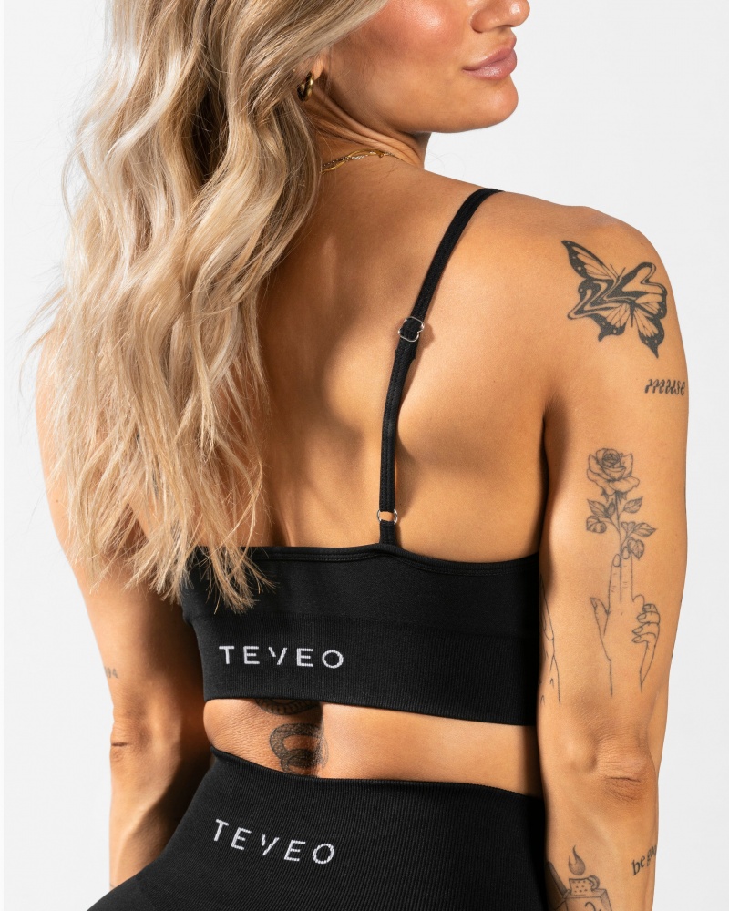 Black Women's Teveo Evolution V2 Bras | 6438-KSFLD