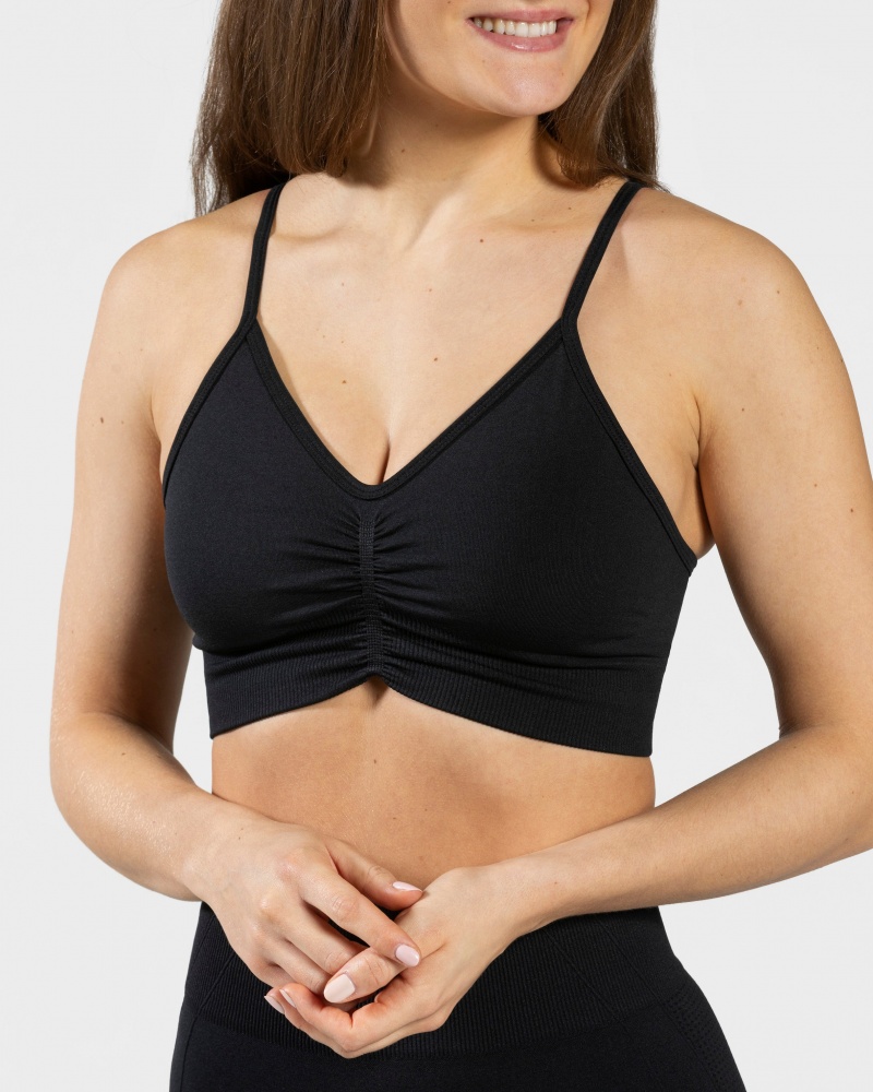 Black Women's Teveo Focus Bras | 7841-NPYHV