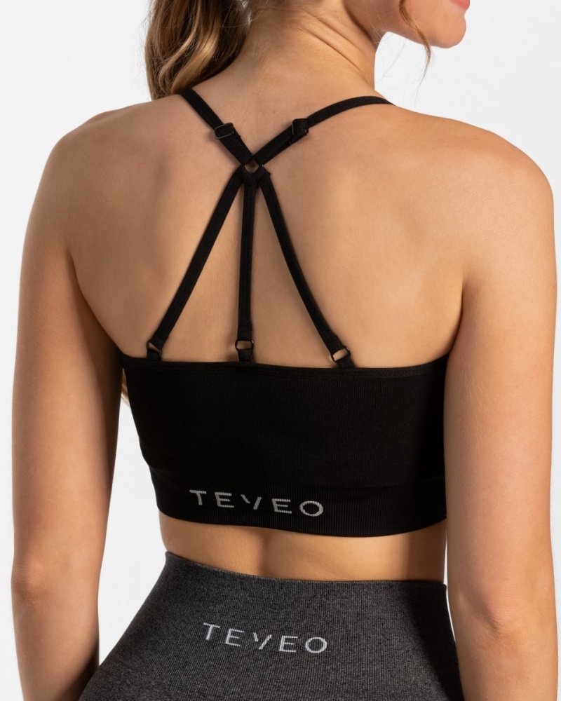 Black Women's Teveo Intense Bras | 2615-HDVZM