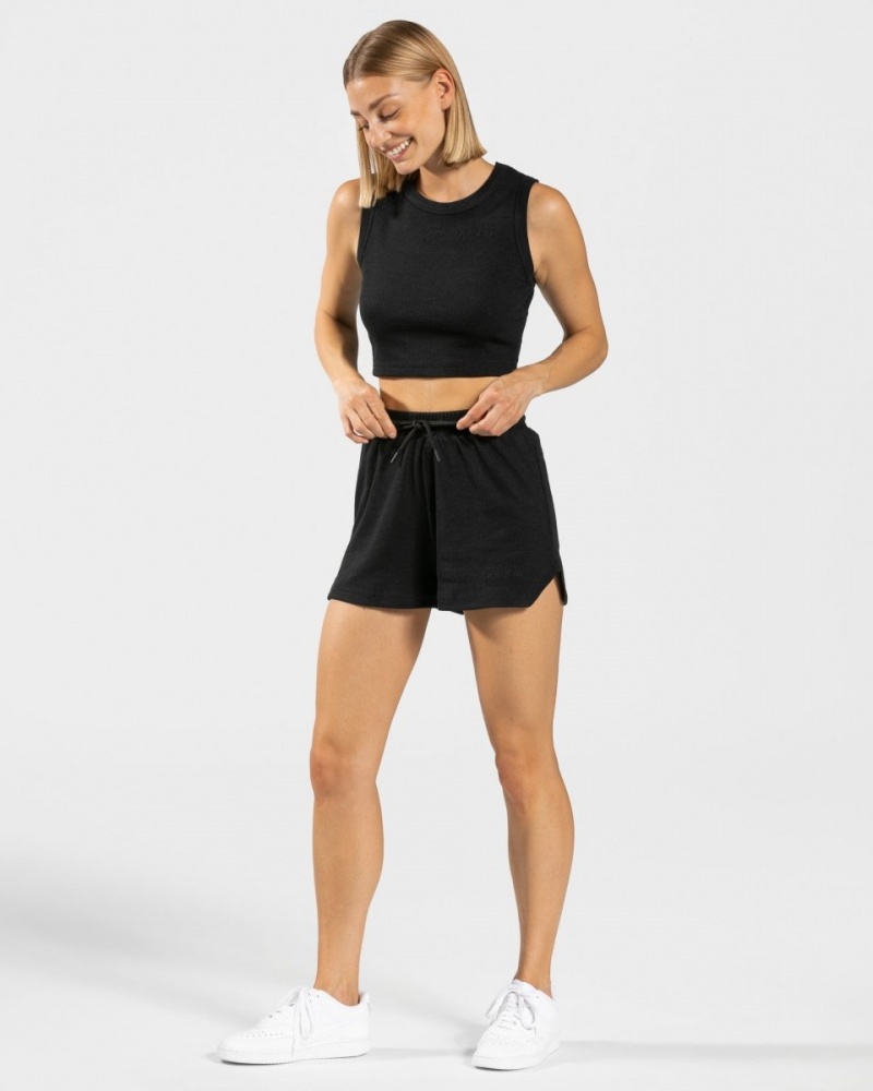 Black Women's Teveo Lounge Shorts | 9642-MCGOZ