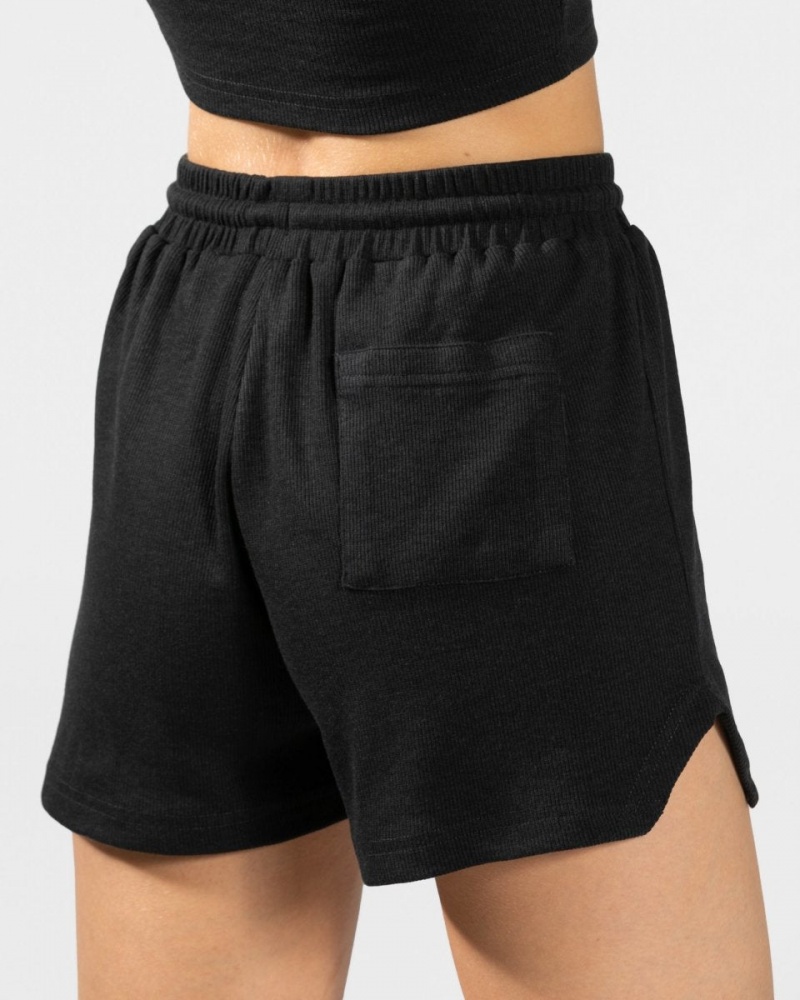 Black Women's Teveo Lounge Shorts | 9642-MCGOZ