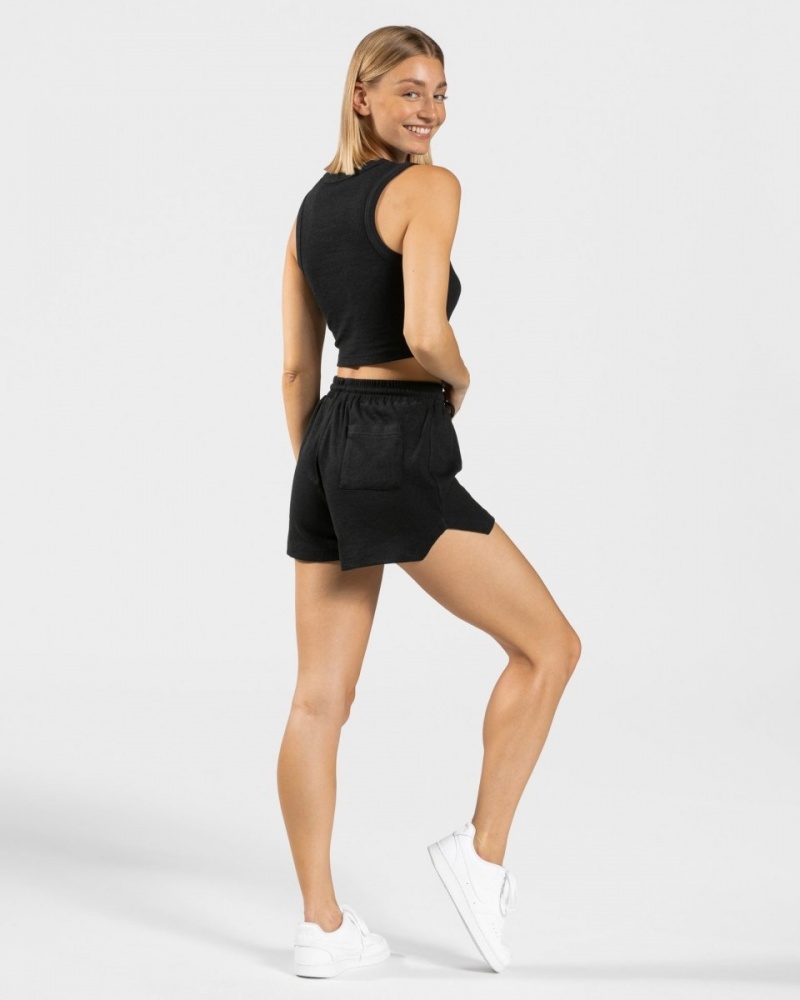 Black Women's Teveo Lounge Shorts | 9642-MCGOZ