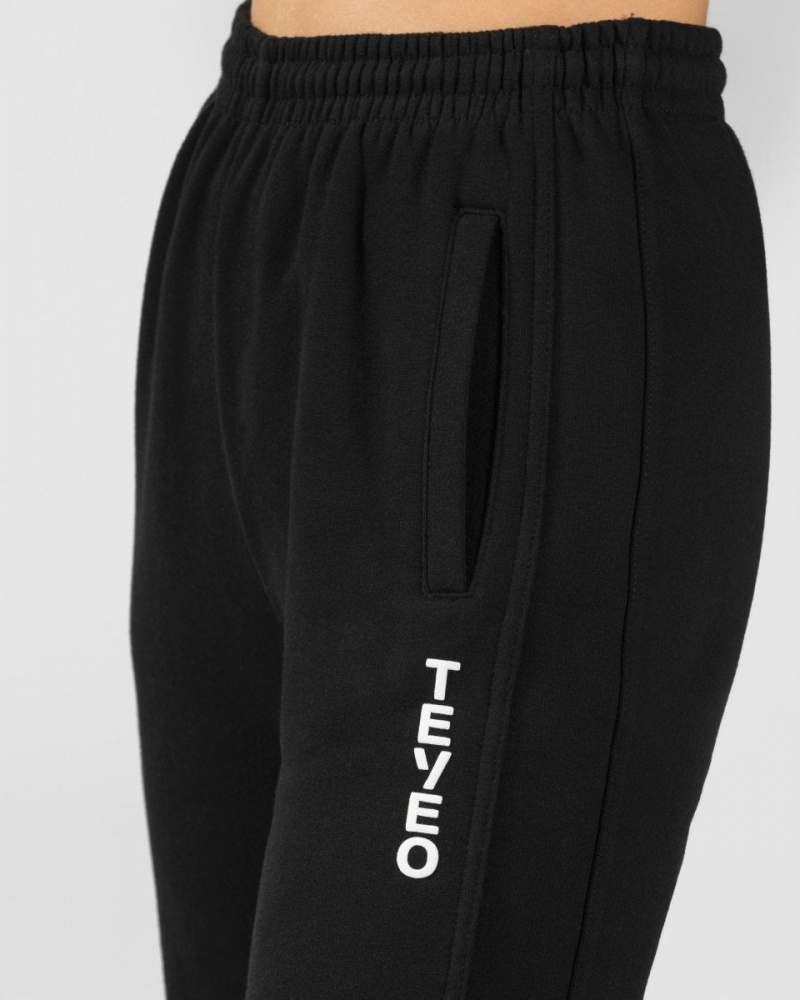 Black Women's Teveo Sassy Slit Jogger | 6280-OHIUG