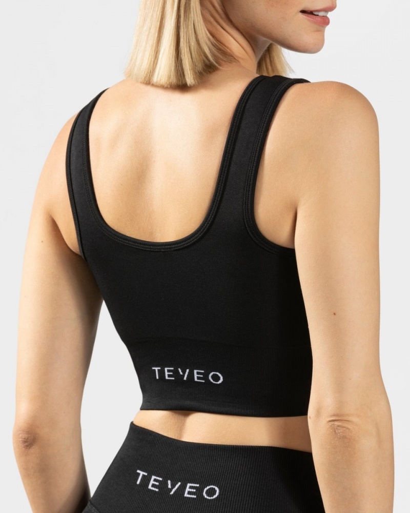 Black Women's Teveo Sensation Bras | 4590-PLWNU