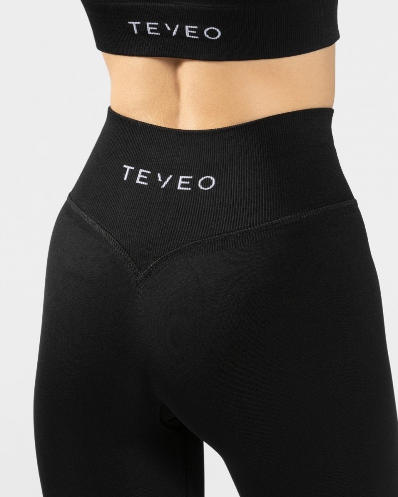 Black Women's Teveo Sensation Leggings | 1307-AOTBS