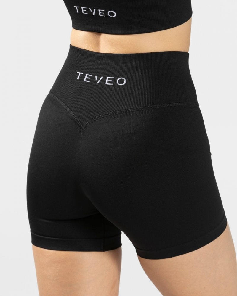 Black Women's Teveo Sensation Mini Shorts | 1496-TOAGK