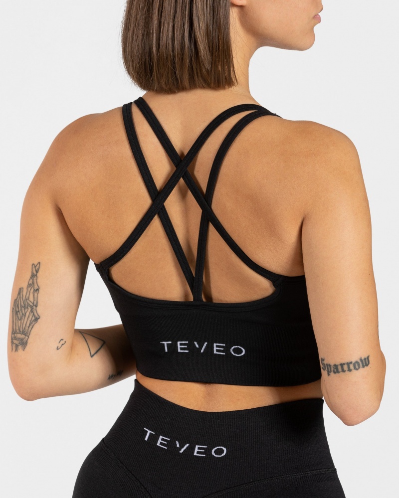 Black Women's Teveo Statement Bras | 2476-HYZOM