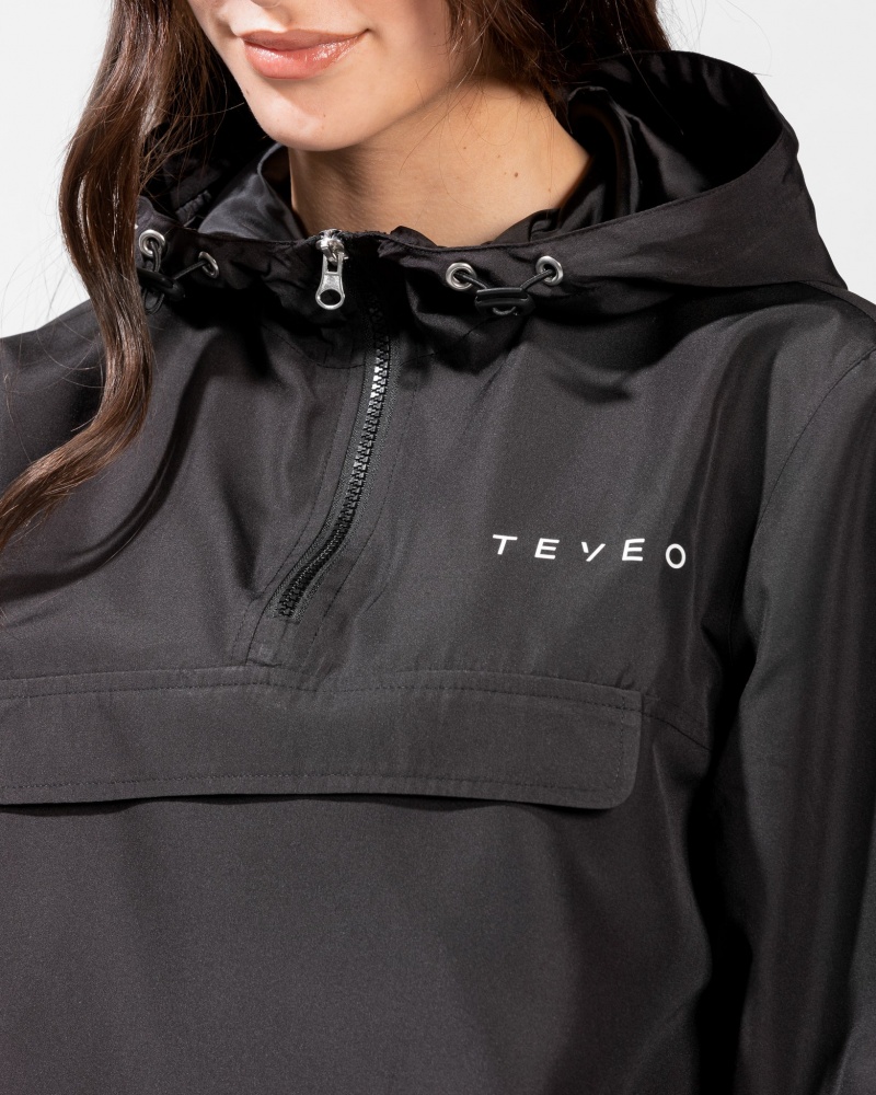 Black Women's Teveo Statement Windbreaker | 3519-FIAPL