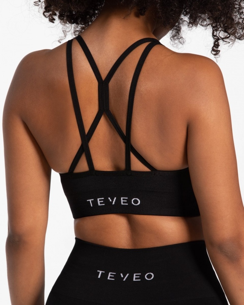 Black Women's Teveo True Bras | 5376-EDTQW