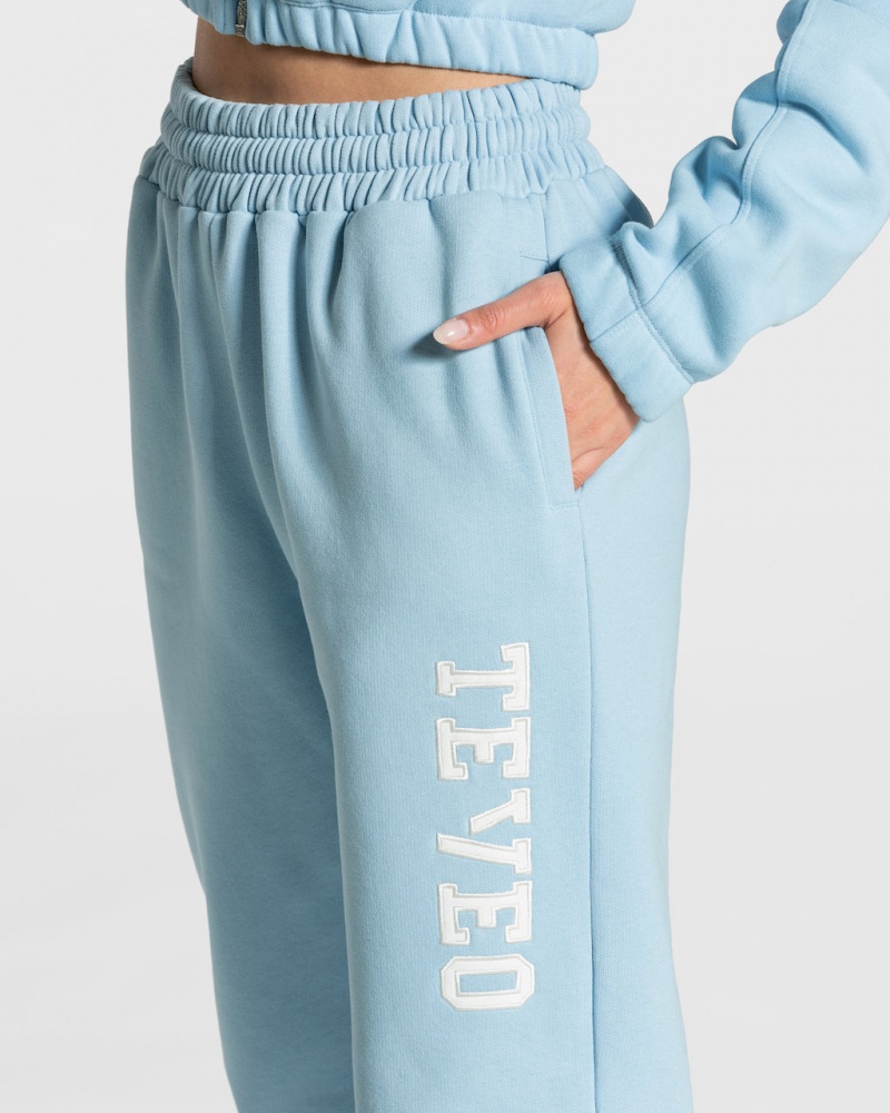 Blue Women's Teveo College Oversized Jogger | 3924-LXKSW