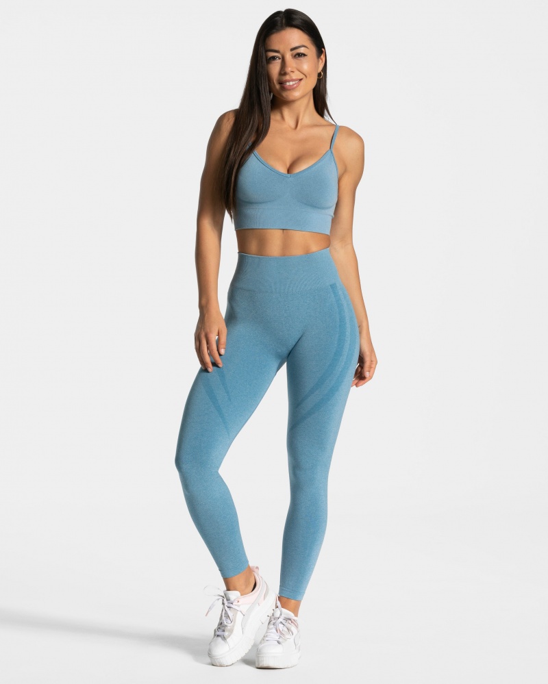 Blue Women's Teveo Evolution V2 Leggings | 0146-SAZJW