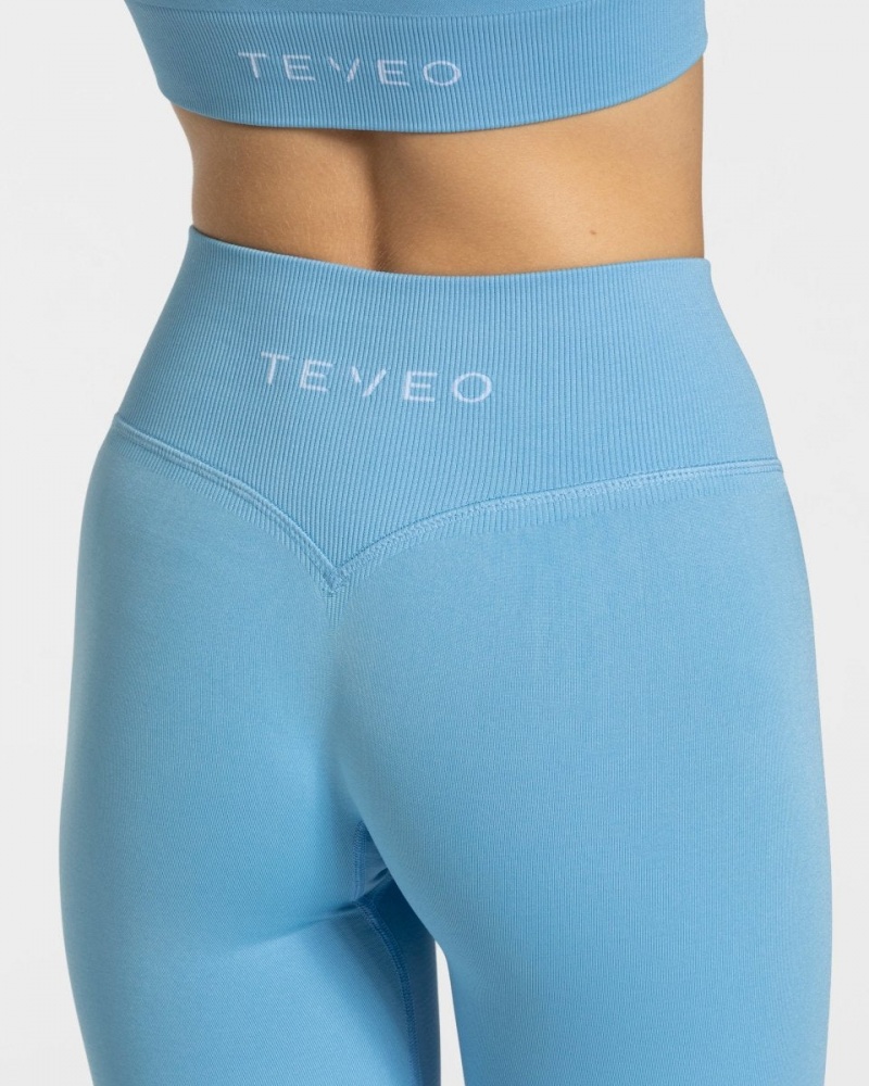 Blue Women's Teveo Sensation Leggings | 8604-CGMFJ