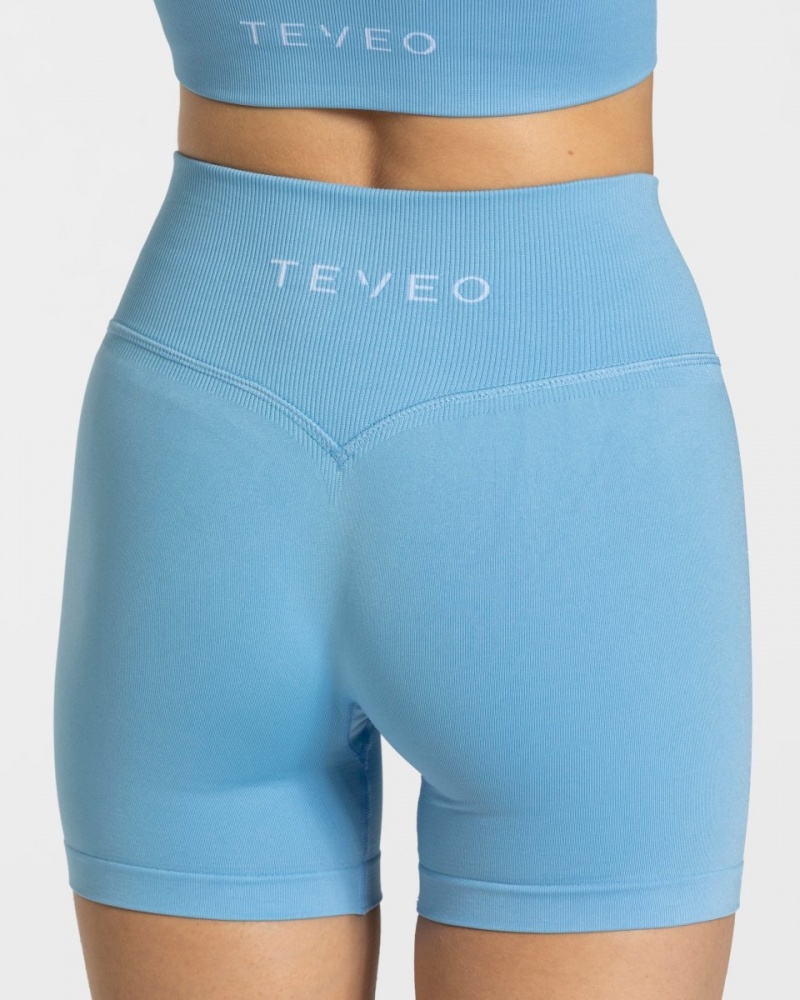 Blue Women's Teveo Sensation Mini Shorts | 6470-YJTUR