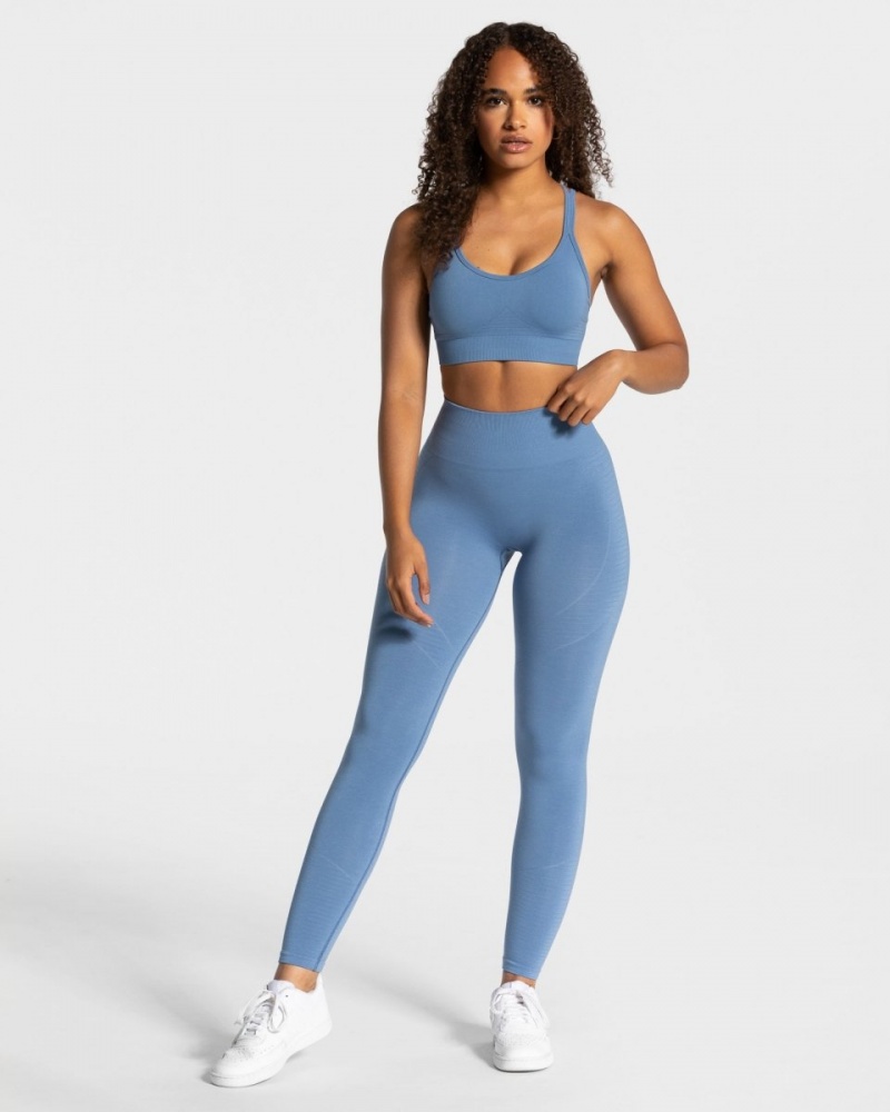 Blue Women's Teveo True Leggings | 6095-MYQLR